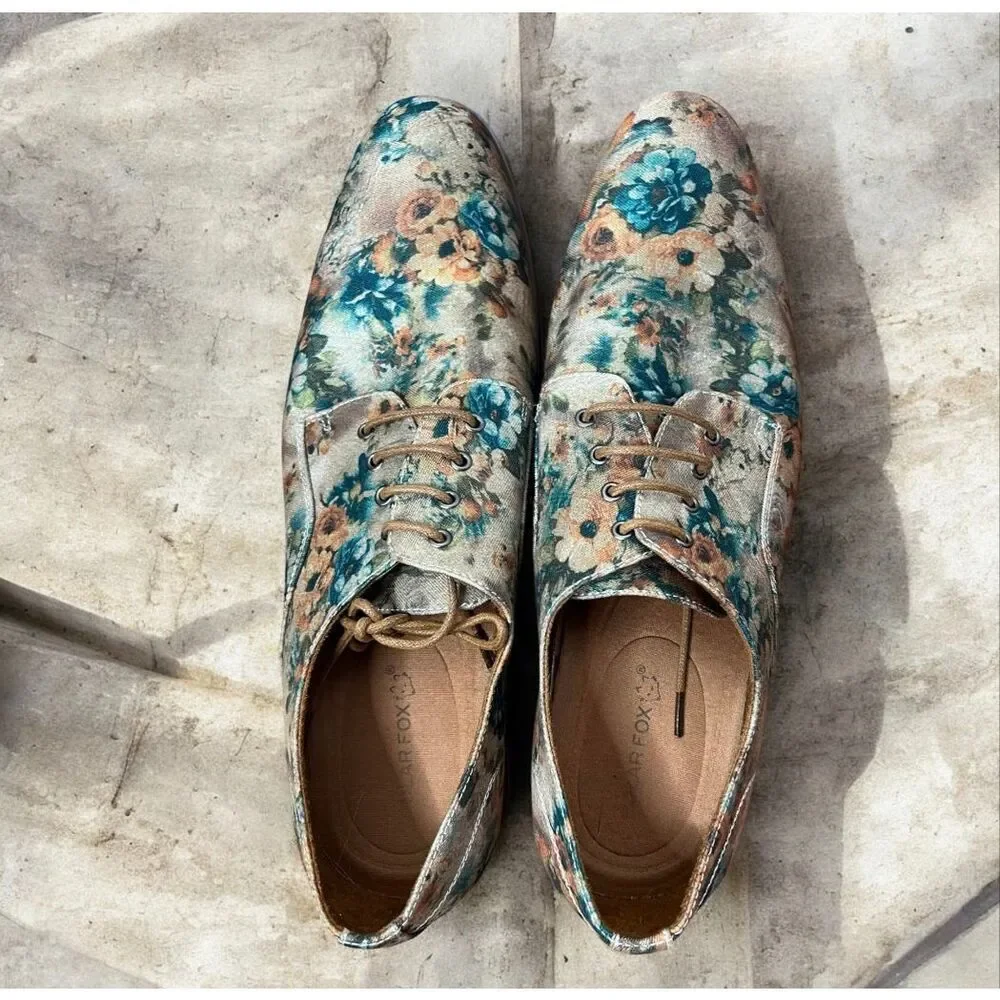 Polar Fox Paco Oxford Derby Dress Shoes Floral Size 13